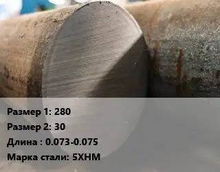 Поковка круглая 280х30 L=0.073-0.075 Сталь: 5ХНМ